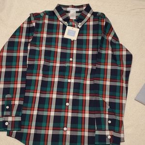 Janie and Jack Plaid Dress Shirt. Size 8 Boys. NWT